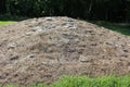 One of the limestone stone mound replica at Fort Ancient