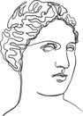 One line Aphrodite drawing sketch greek goddess sculpture