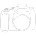 One line camera design. Hand drawn minimalism style vector illustration.