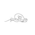 One line drawing of human vector illustration Royalty Free Stock Photo