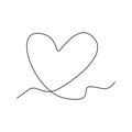 one line drawing of love lettering vector Royalty Free Stock Photo