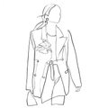 Continuous line fashion drawing