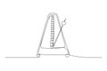 One line musical metronome. Outline continuous vector sketch. Royalty Free Stock Photo