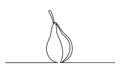 One line pear design. Hand drawn minimalism style vector illustration isolated on white background. Continuous line pear