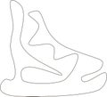 one line sketch of figure skate abstract