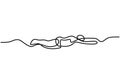 One line swimmer vector. Person swim on the sea. Minimalism continuous hand drawn