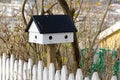 One little birdhouse made of wood