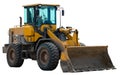 One Loader excavator construction machinery equipment isolated