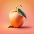 One lovely ripe peach Royalty Free Stock Photo