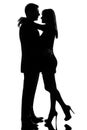 One lovers couple man and woman hugging tenderness Royalty Free Stock Photo