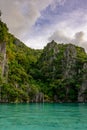 One of the main attractions of the Philippines - Twin Lagoon of Coron island. Palawan - Philippines Royalty Free Stock Photo