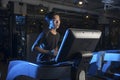 Man working out on a treadmill at gym Royalty Free Stock Photo