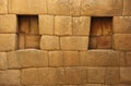 An architectural detail at Machu Picchu Royalty Free Stock Photo