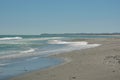 One of the many beaches of Pacific Ocean near city of Okarito on New Zealand Royalty Free Stock Photo