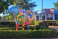 A cow sculpture named `Kiwiana` in Morrinsville, New Zealand Royalty Free Stock Photo