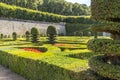 Beautifully designed renaissance park with unique layout at chateau Villandry, Loire valley, France. Royalty Free Stock Photo