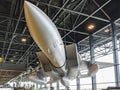 One of the many impressive jet fighters in this war museum in Soesterberg Royalty Free Stock Photo