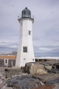 Old Scituate Lighthouse in Scituate MA. Royalty Free Stock Photo