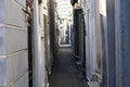 Narrow passage at cemetery in Recoleta