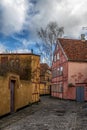 Helsingor Narrow Street Scene Royalty Free Stock Photo