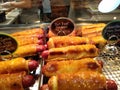 Hot Dog, Hot Beef Sausage Wrapped in Pastry, Reading Terminal Market, Philadelphia, PA, USA
