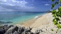 One of many white sand beaches with lazur ocean in the Speightstown town, located on the west coast of island Barbados, Caribbean