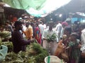 One of the market places in city