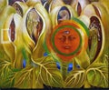 Photo of the original painting `The Sun and the Life` by Frida Kahlo. Frameless.