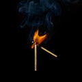 One match ignites another Royalty Free Stock Photo