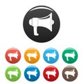 One megaphone icons set color vector Royalty Free Stock Photo