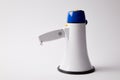 one megaphone on loudspeaker on white background Royalty Free Stock Photo