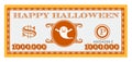 Happy Halloween Dollar Bill Vector Design Royalty Free Stock Photo