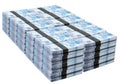 One million reais, one million cash, prize money, brazil lottery, big luck or prize money concept, bundles of 100 reais banknotes