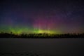 One million stars during the Northern Lights. Sweden. long exposure Royalty Free Stock Photo