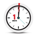 One Minute Clock Icon Royalty Free Stock Photo