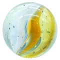 One mixed colorful  glass or ceramic marble or ball Royalty Free Stock Photo