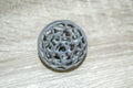 One model black printed on 3D printer. Black object printed on 3D printer Royalty Free Stock Photo