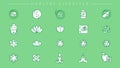 Healthy Lifestyle concept line style vector icons set