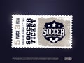 One modern professional design of football tickets in blue theme