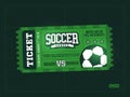 One modern professional design of football tickets in green theme