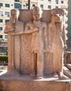 One of the monuments at the Egyptian Museum