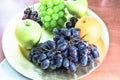 chopped grapes, cherries and other fruits