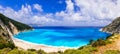 One of the most beautiful beaches of Greece- Myrtos bay in Kefalonia, Ionian islands