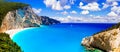 One of the most beautiful beaches of Greece- Porto Katsiki in Le Royalty Free Stock Photo