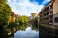 Nuremberg, Max Bruke Bridge over the Pegnitz River. Franconia, Germany Royalty Free Stock Photo