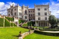 One of the most beautiful castles of Italy - Miramare in Trieste Royalty Free Stock Photo