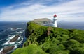 Mykines island in Faroe Islands