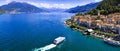 Lago di Como scenery. Bellagio village, Italy Royalty Free Stock Photo