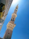 One of Most beautiful minarets in Islamic architecture, Al Nabawi mosque n Medina Royalty Free Stock Photo