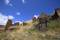 Ruins of towers in Chontio village in Tusheti region, Georgia